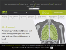 Tablet Screenshot of limepersonalinjury.co.uk